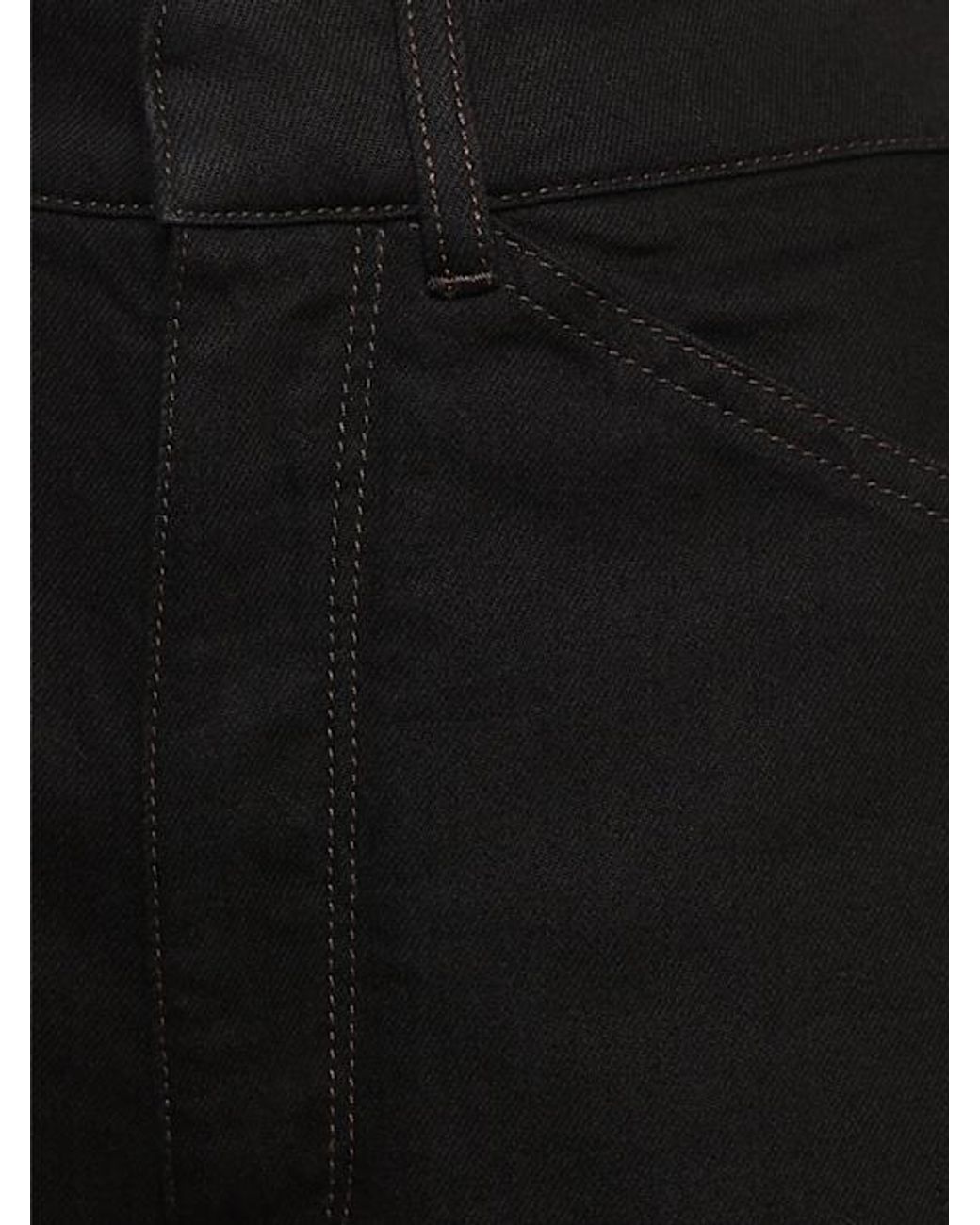 Lemaire Black Denim High Waisted Curved Jeans