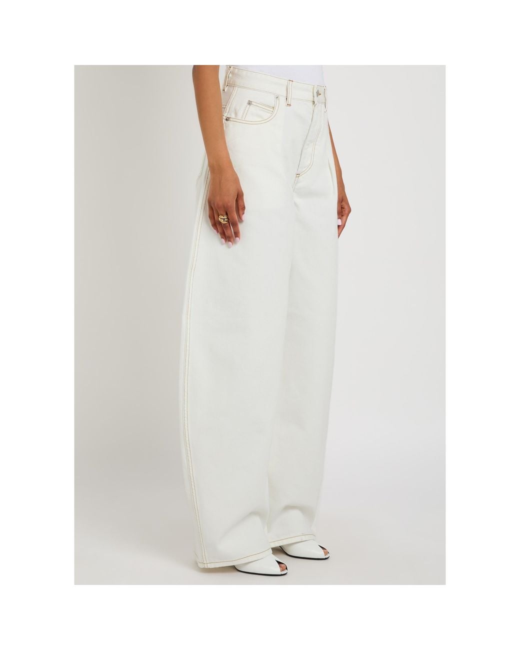 Jacquemus White Loose Jeans