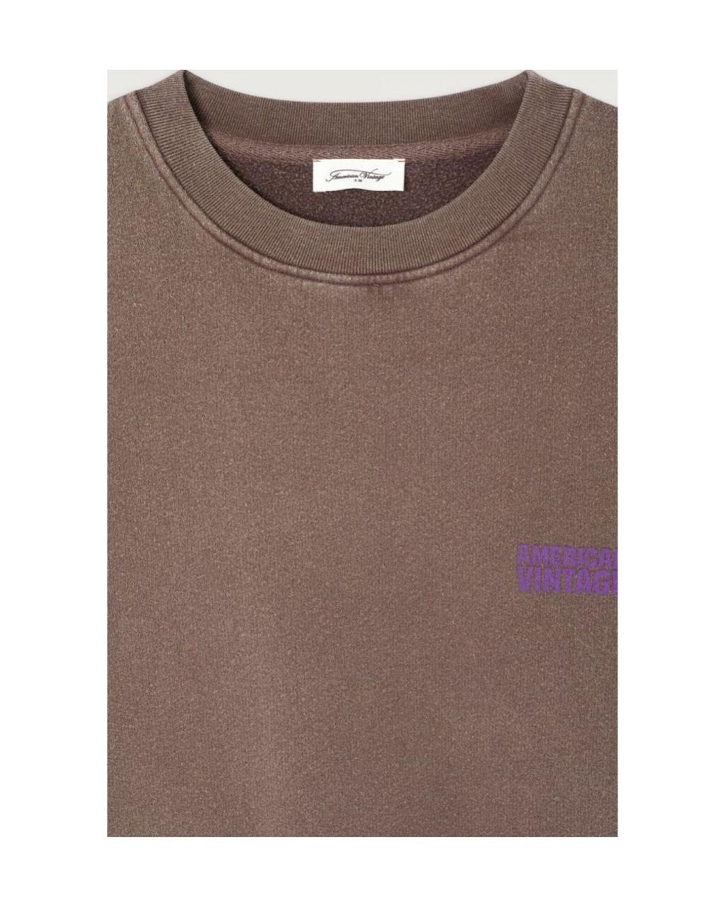 American Vintage Brown Plizzy Logo Sweatshirt