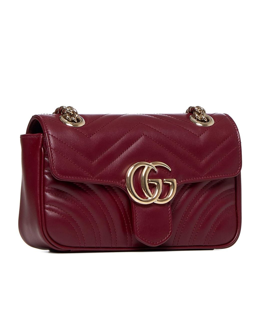 Gucci Purple Logo Plaque Quilted Shoulder Bag