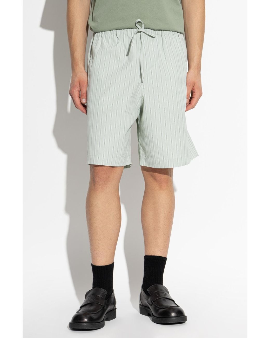 Dries Van Noten Gray Loose Fit Elasticated Shorts for men