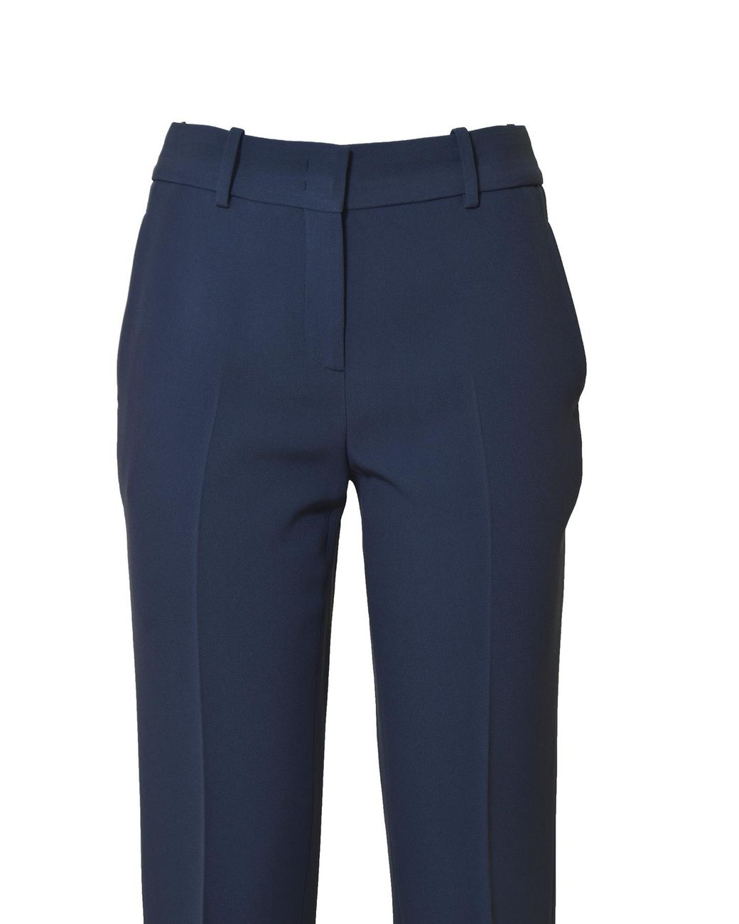 Ermanno Scervino Blue Cropped Tailored Trousers