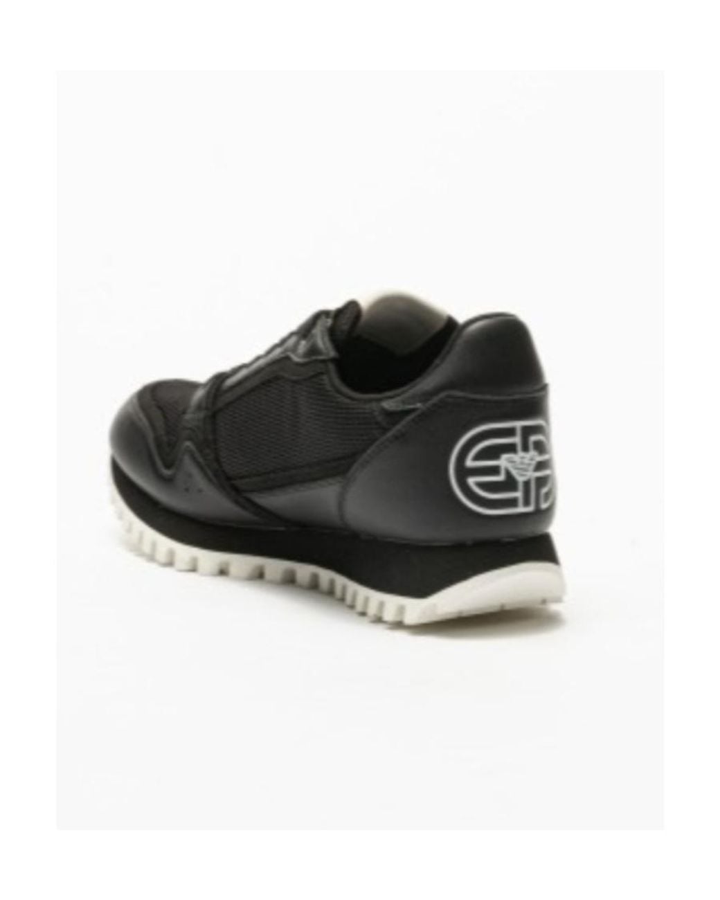 Emporio Armani Black Low-Top Lace-Up Sneakers for men