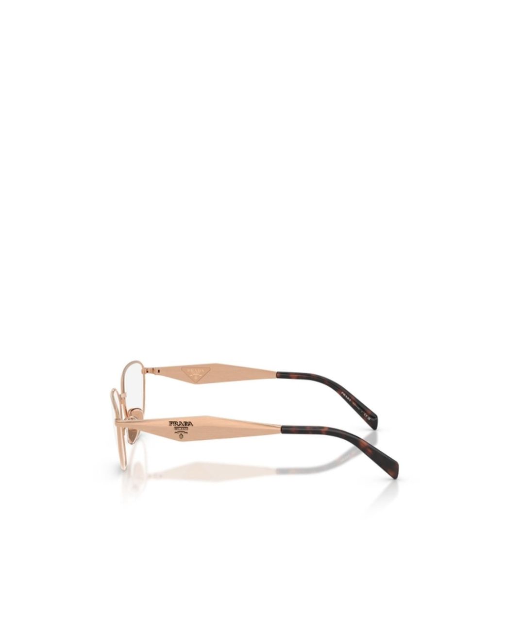Prada Natural Eyewear Irregular Frame Glasses