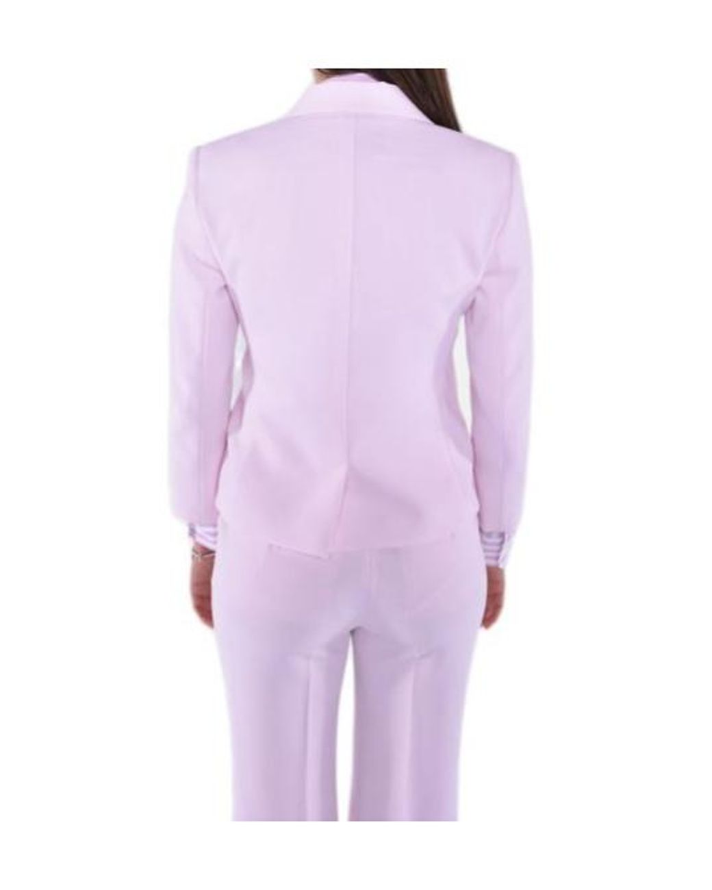 Max Mara Purple Studio Single-Breasted Belted Jacket