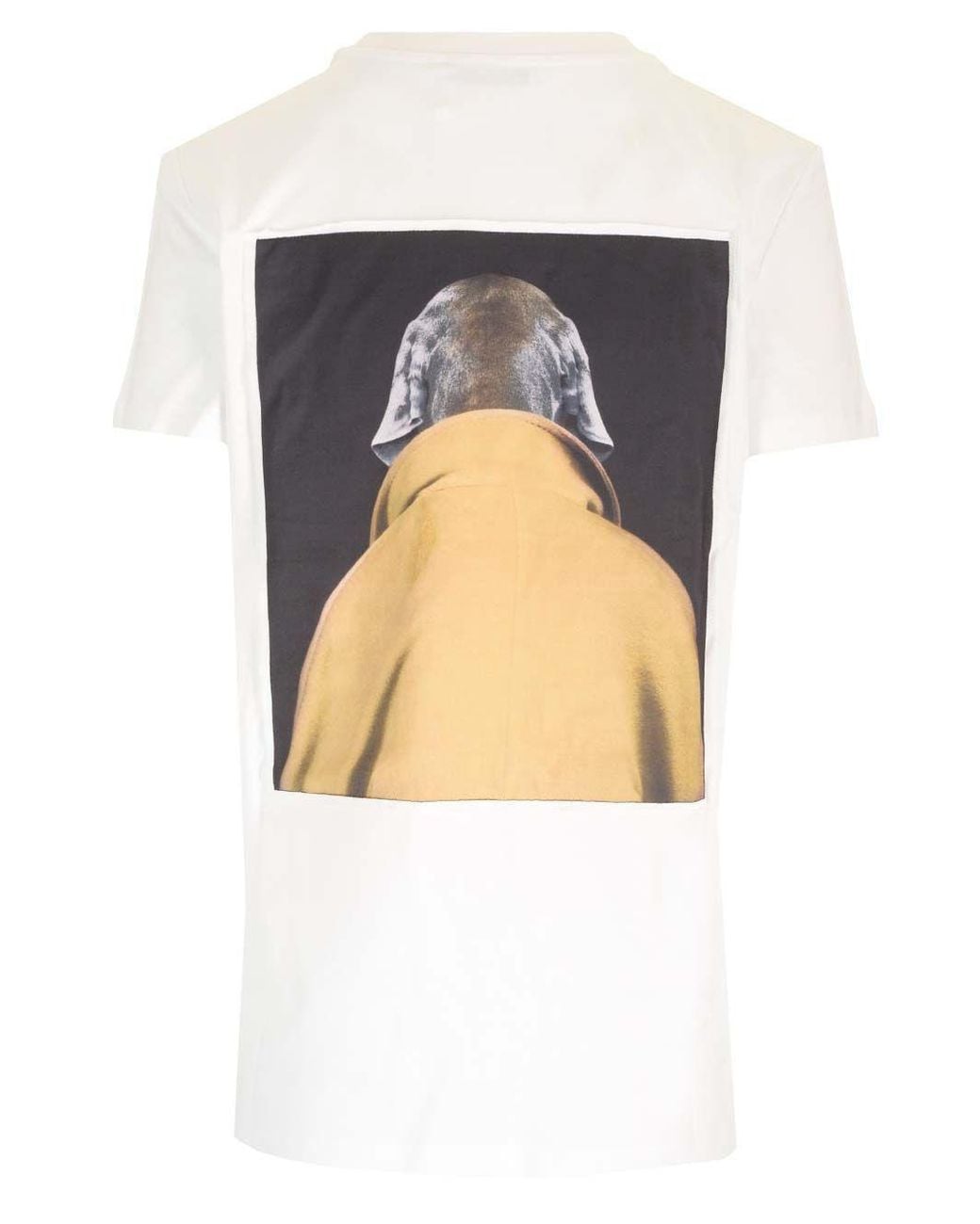 Max Mara White Cipria Graphic Printed Crewneck T-Shirt