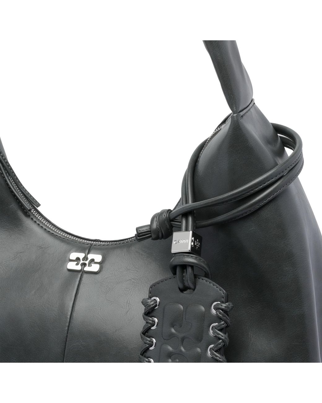 Ganni Black Medium Hobo Bag