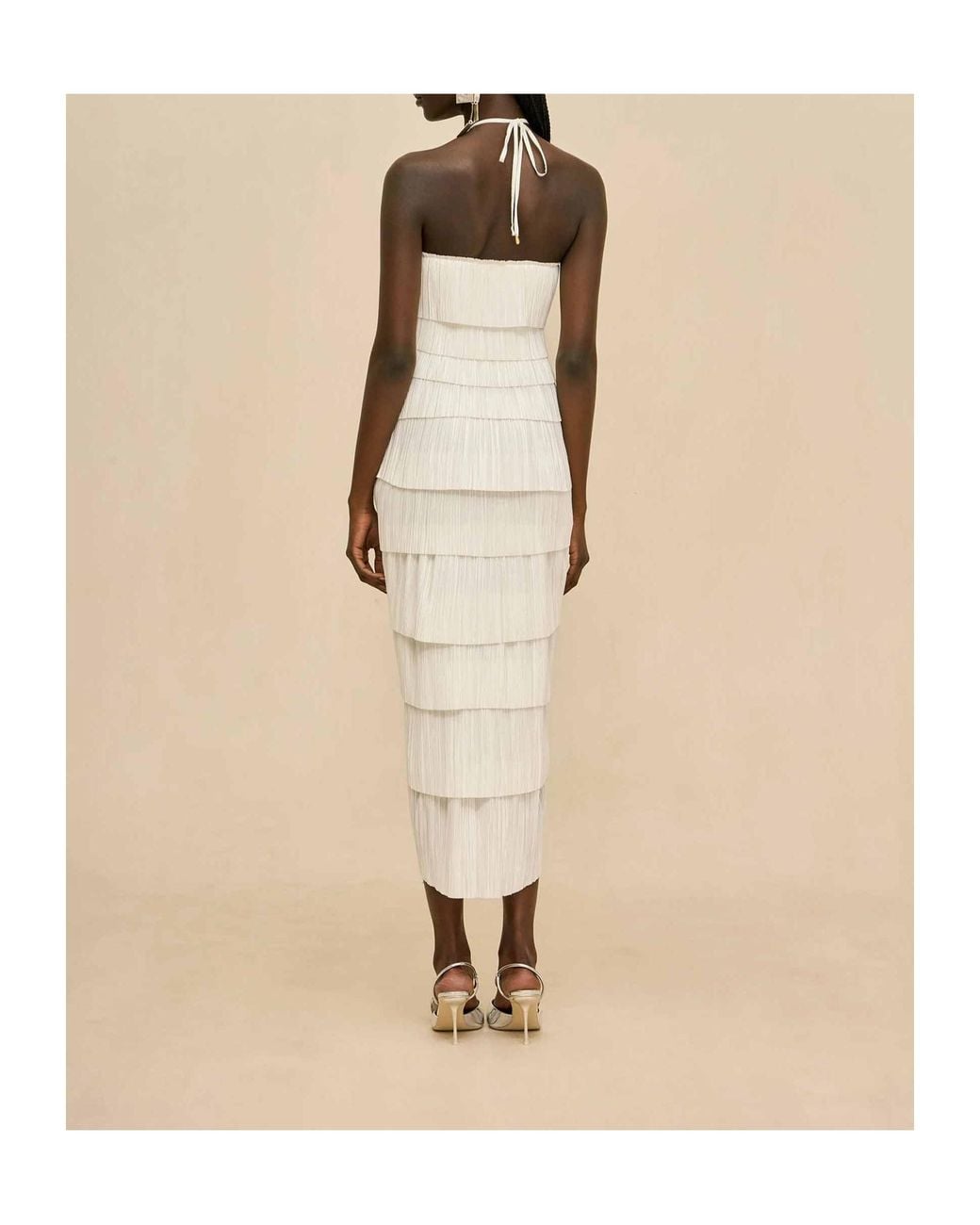 Cult Gaia White Patrizia Fringe Dress