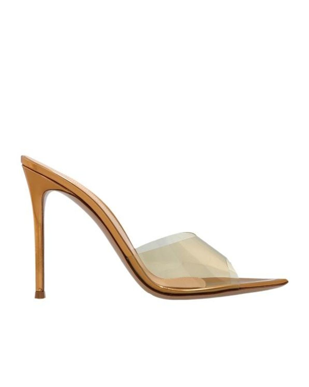 Gianvito Rossi White Elle Pointed Toe Slip-On Mules