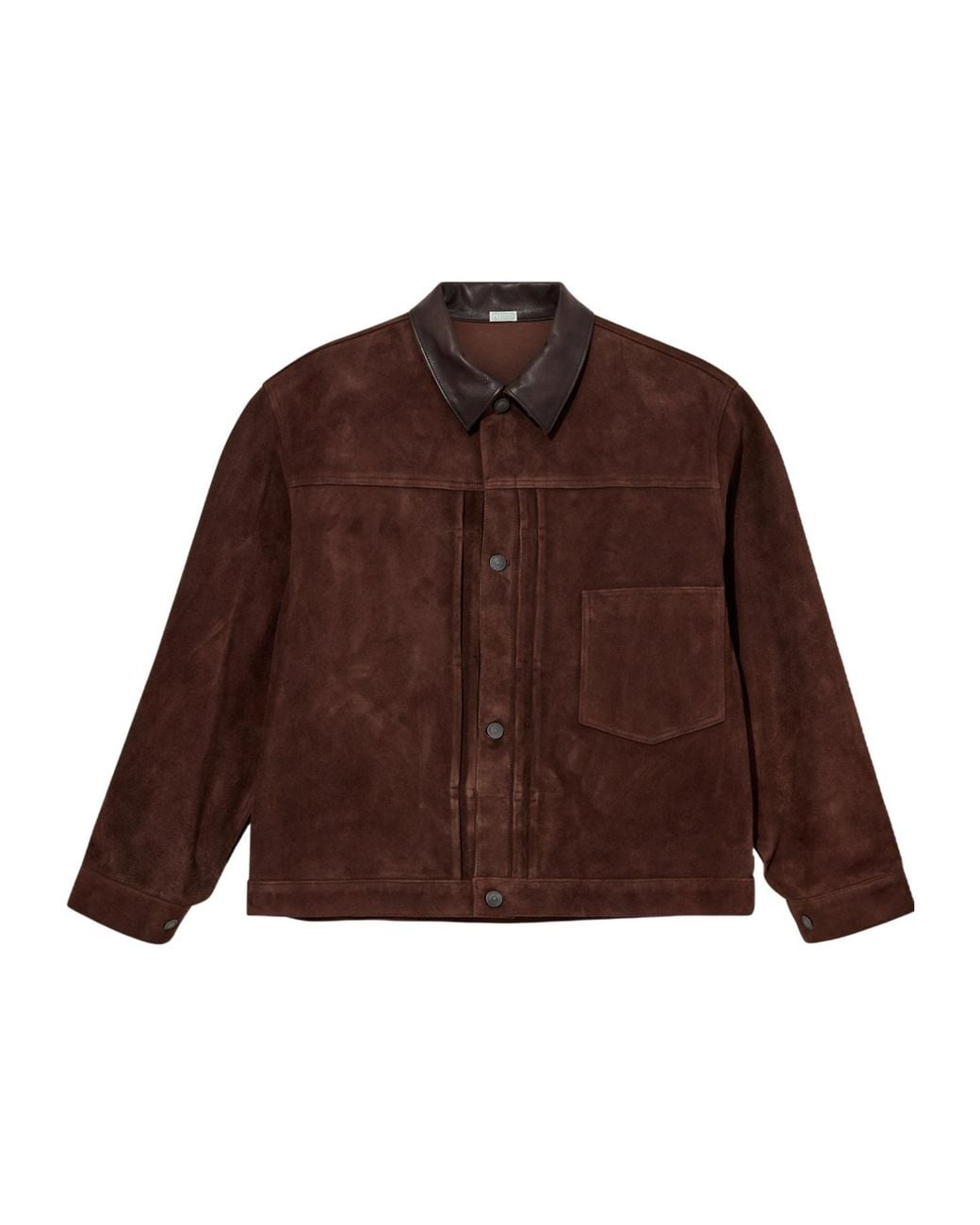 A.PRESSE Brown Retro Deerskin Jacket for men