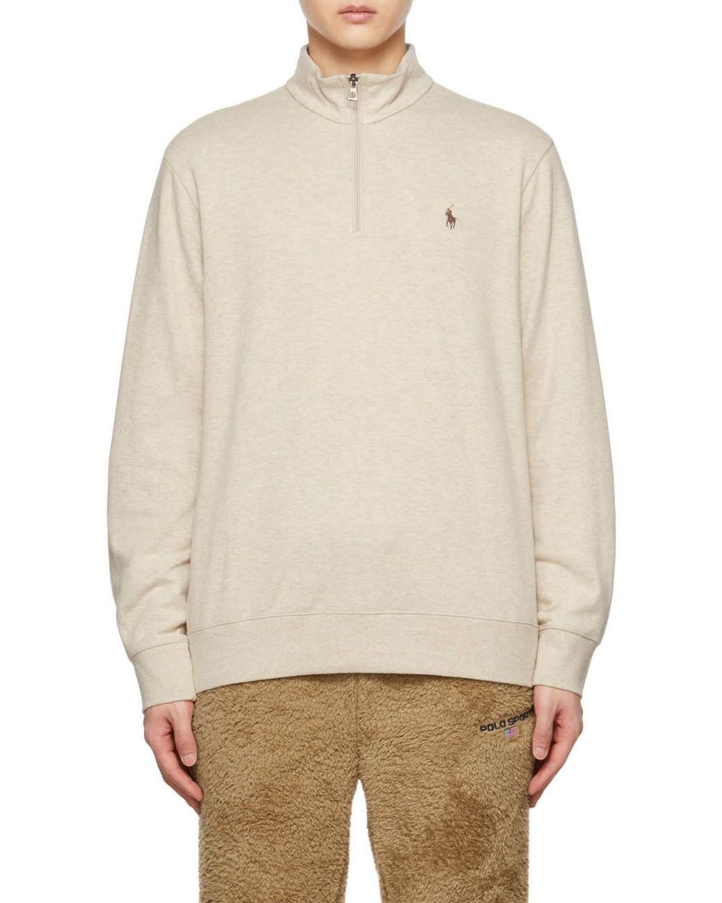 Polo Ralph Lauren Natural Pony Logo Embroidered Jumper for men