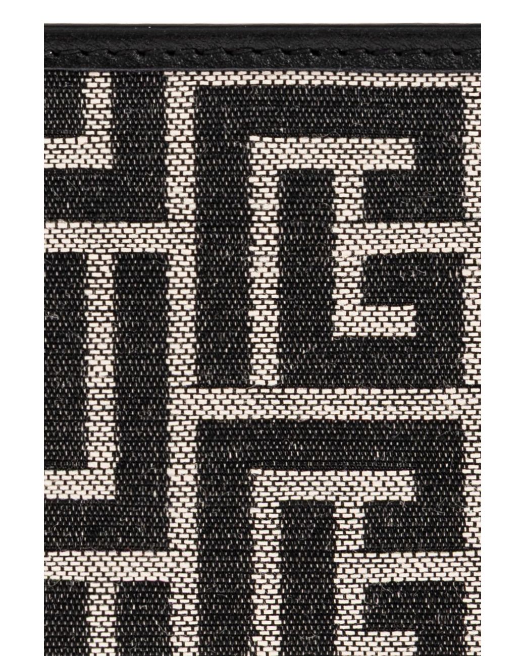 Balmain Black Monogram Chain Card Holder Wallet for men
