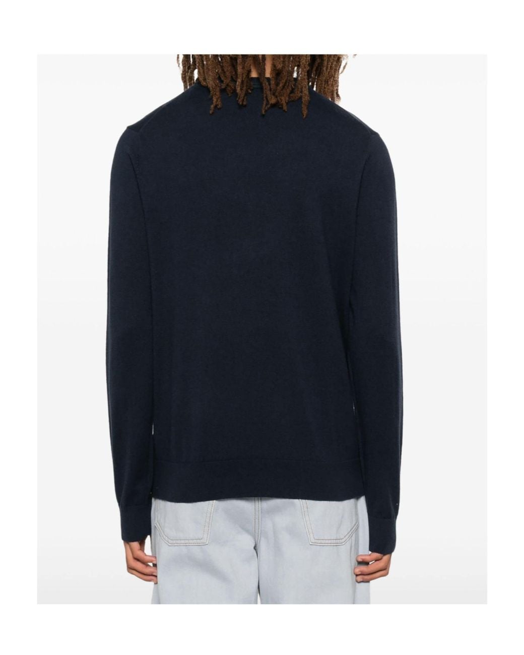 Paul Smith Blue Ps Zebra Crew-Neck Knitted Sweater for men