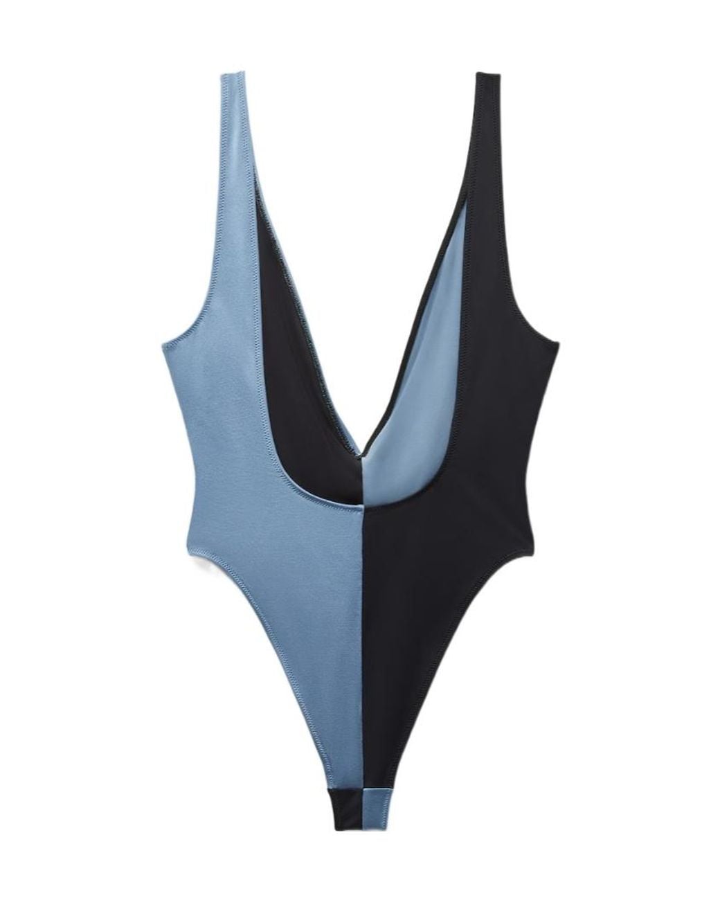 Versace Blue Twist Panel One-Piece Swimsuit