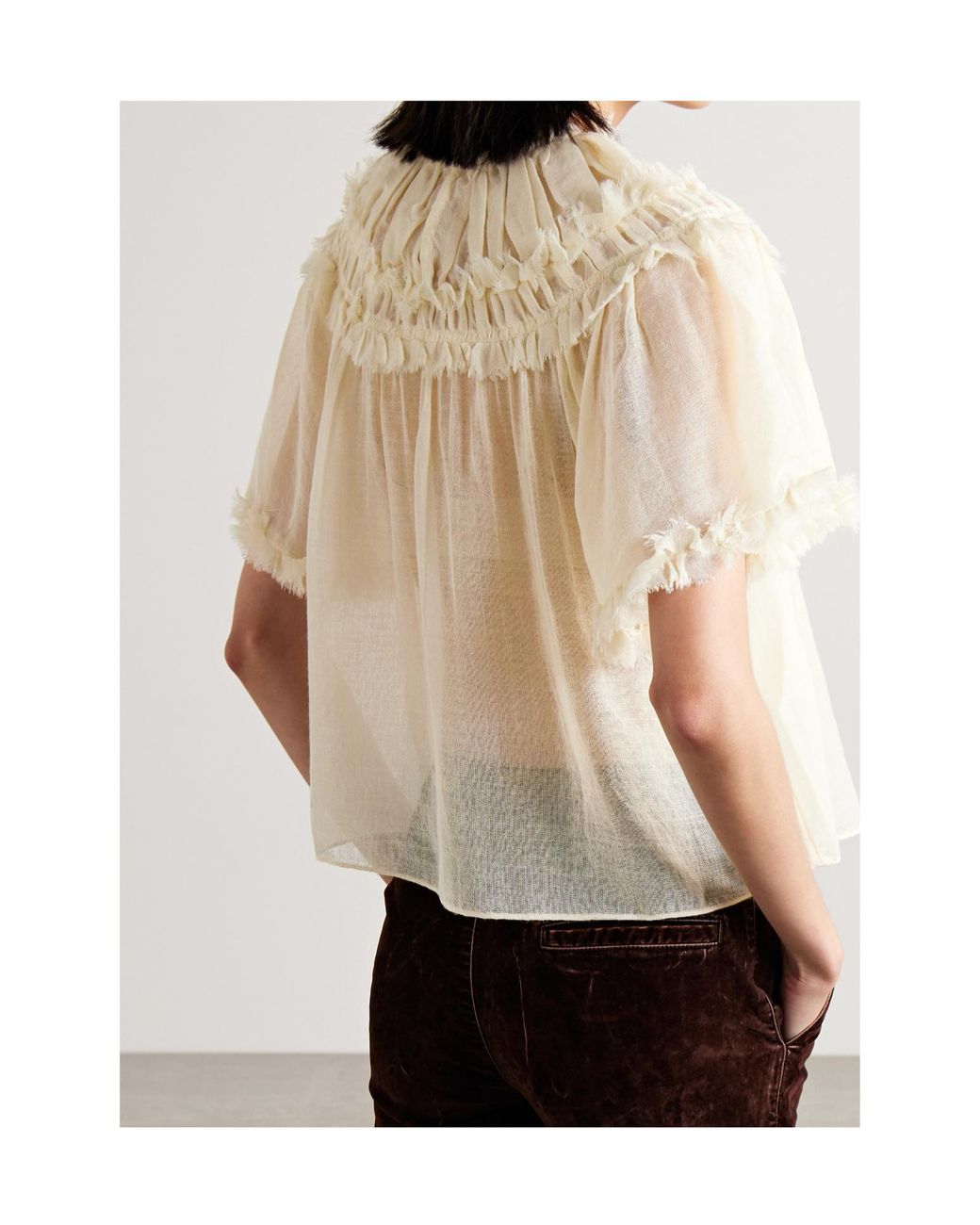 Ulla Johnson White Short-Sleeved Top