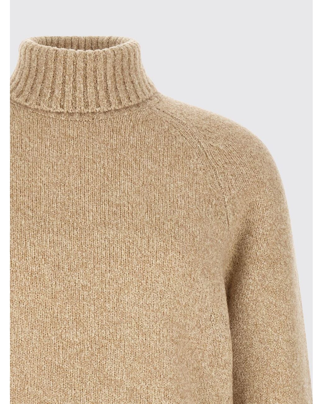 Brunello Cucinelli Natural Raglan Sleeved Turtleneck Sweater for men