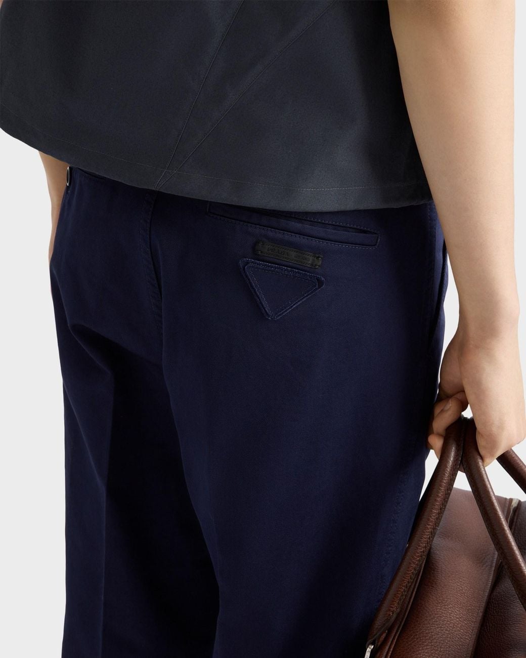 Prada Blue Tapered Chino Pants for men