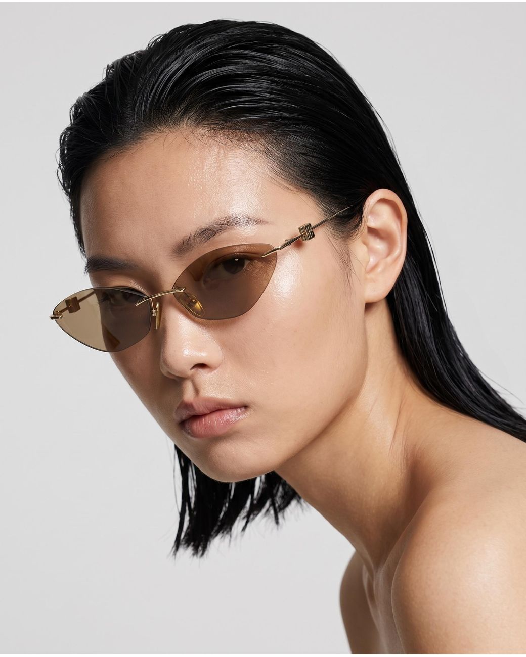Balenciaga Natural Cat-Eye Sunglasses