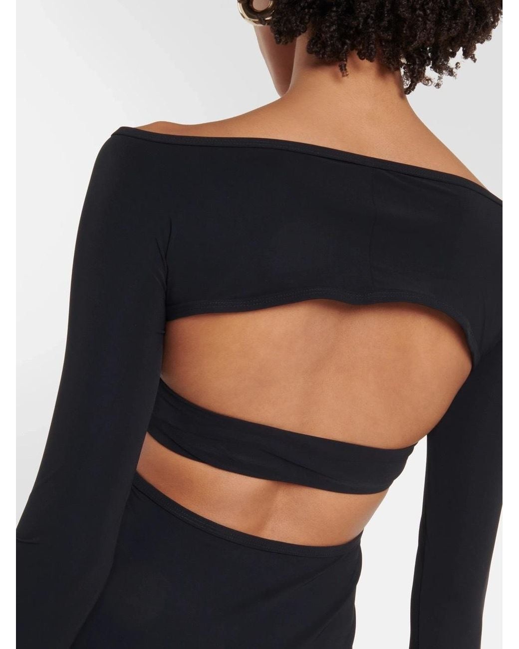 Christopher Esber Black Cut-Out Ruched Maxi Dress