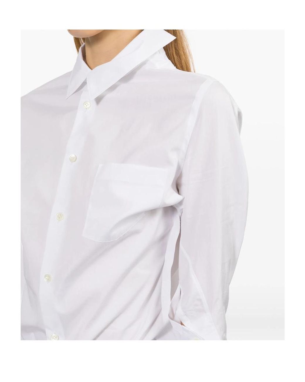Junya Watanabe White Asymmetrical Shirt