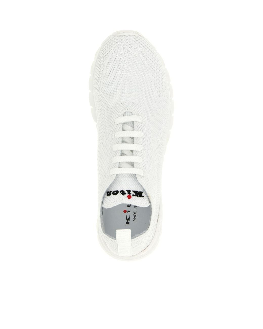 Kiton White Fits Lace-Up Sneakers for men