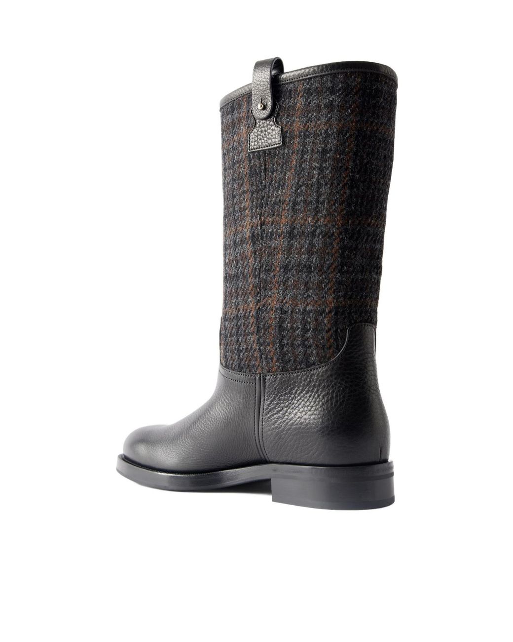 Church's Black Tweed And Leather Boots