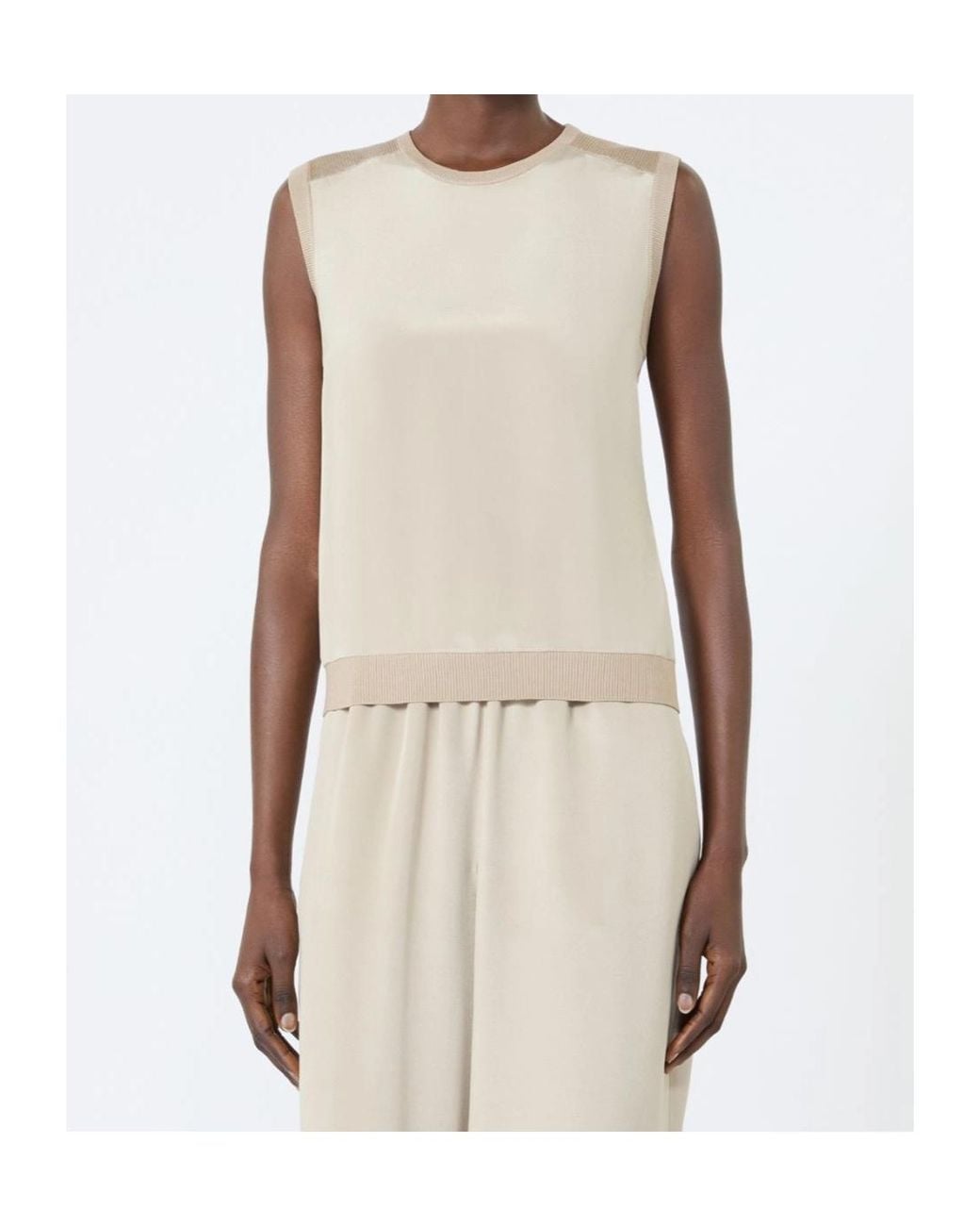 Max Mara Natural Crew-Neck Vest