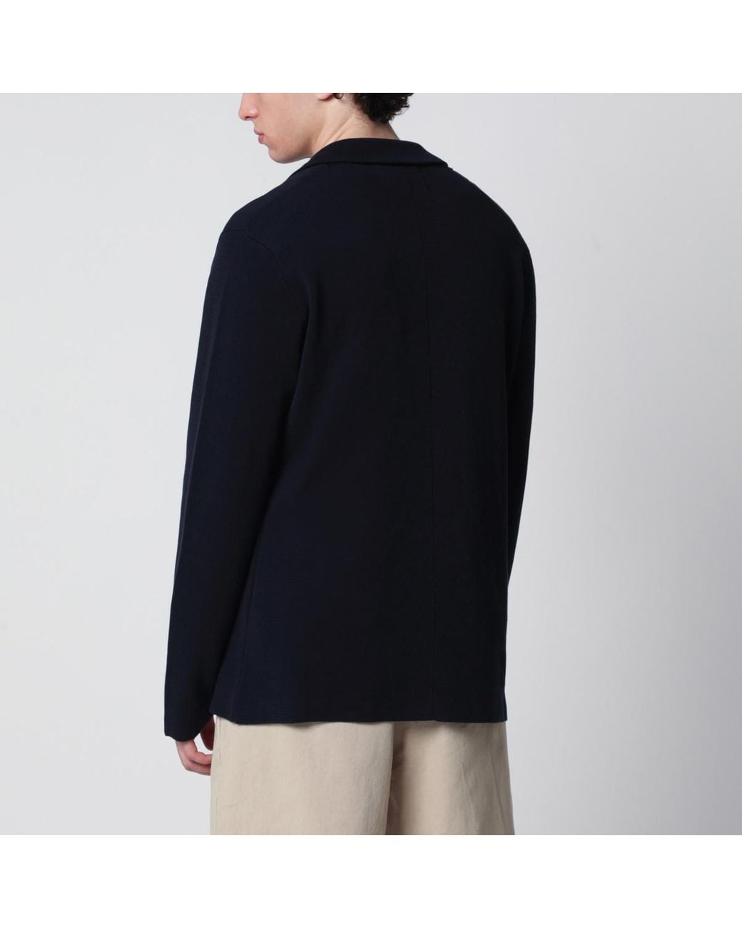Roberto Collina Blue Single-Breasted Jacket for men