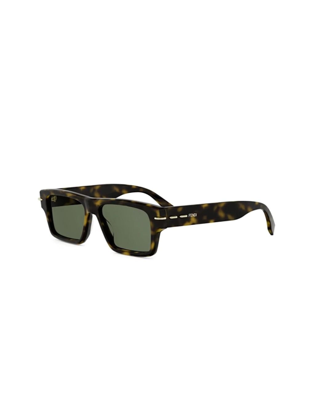 Fendi Green Eyewear Rectangular Frame Sunglasses for men