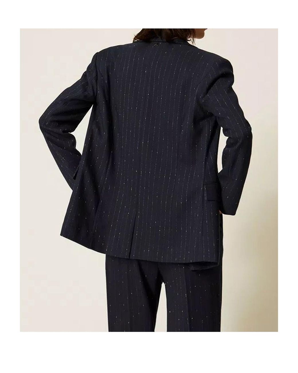 Twinset Blue Pinstriped Blazer