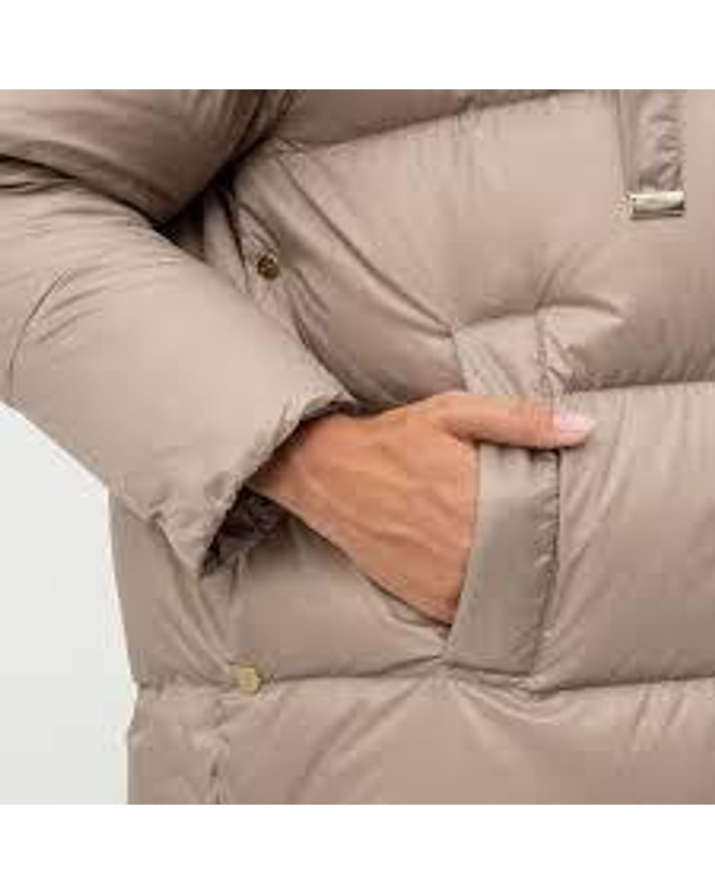 Max Mara Natural Long-Sleeved Padded Jacket