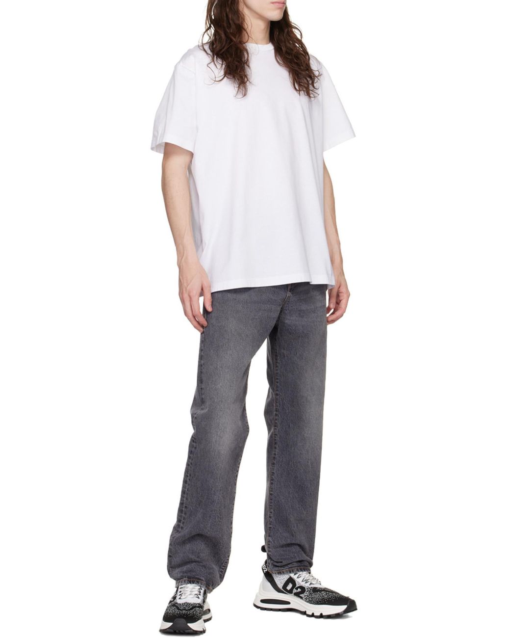 DSquared² White Run Ds2 Low-Top Lace-Up Sneakers for men