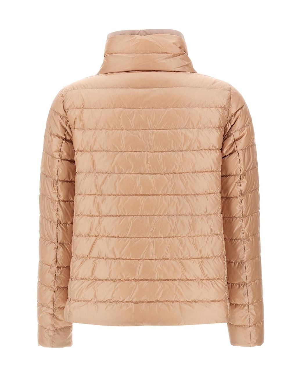 Herno Natural Quilted High-Neck Reversible Coat