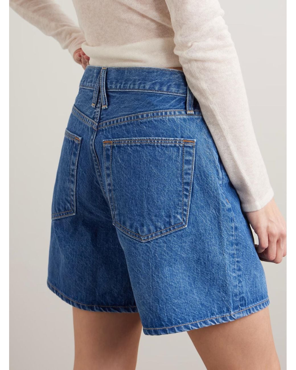 SLVRLAKE Denim Blue Walker Denim Shorts