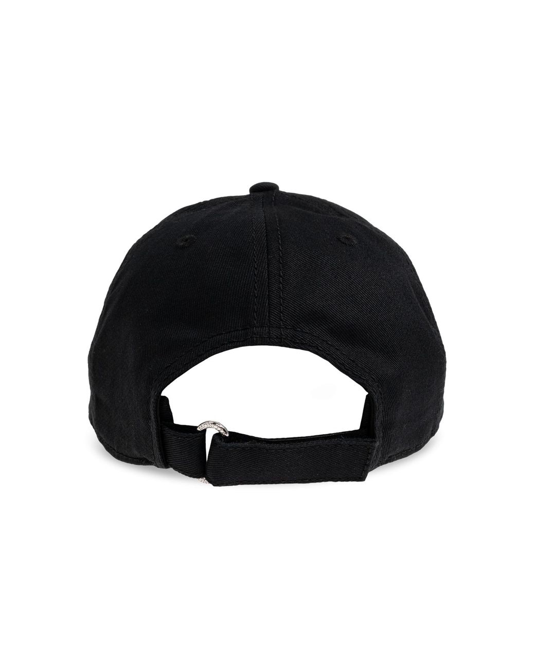 Moncler Black Gabardine Logo Patch Baseball Cap