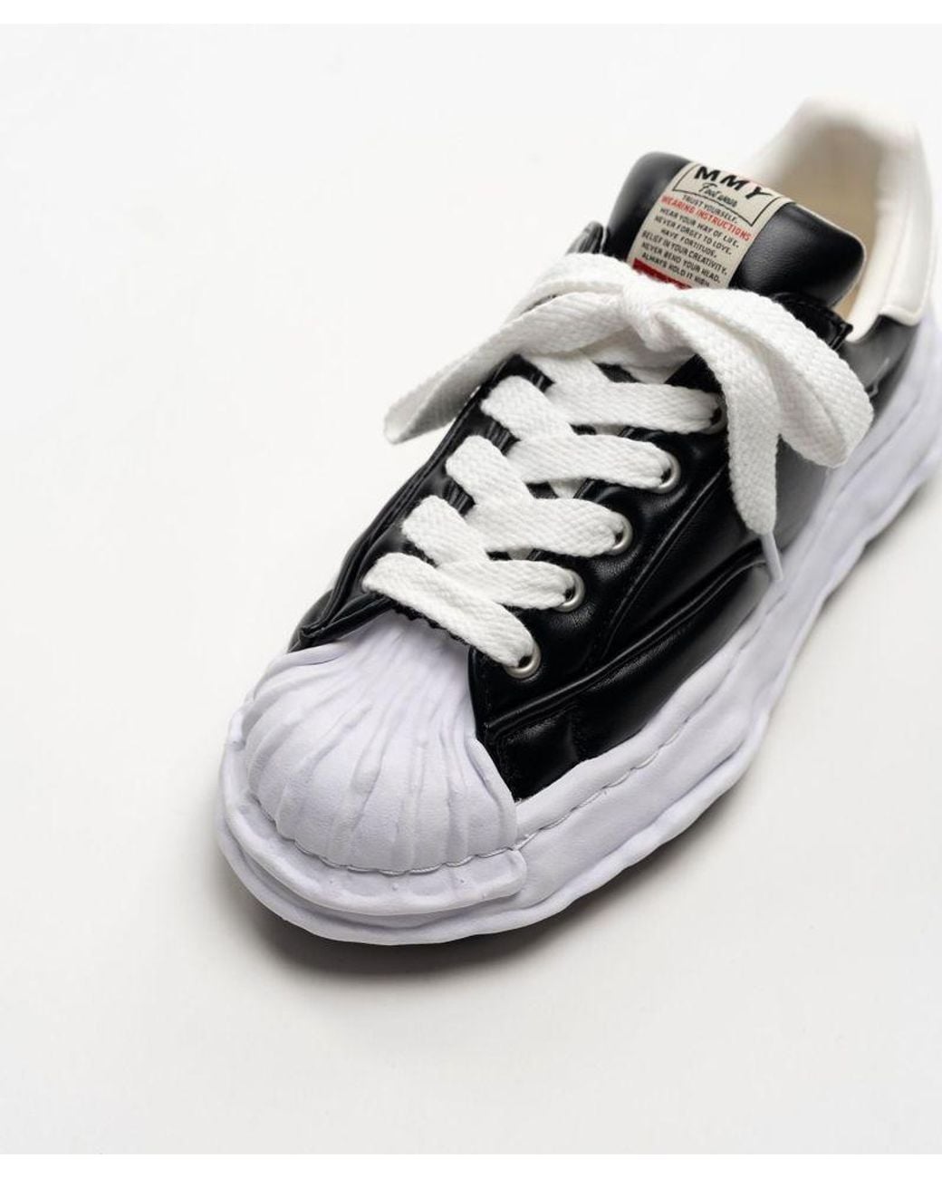 Maison Mihara Yasuhiro Black Blakey Og Sole Padded Pu Low-Top Sneakers for men