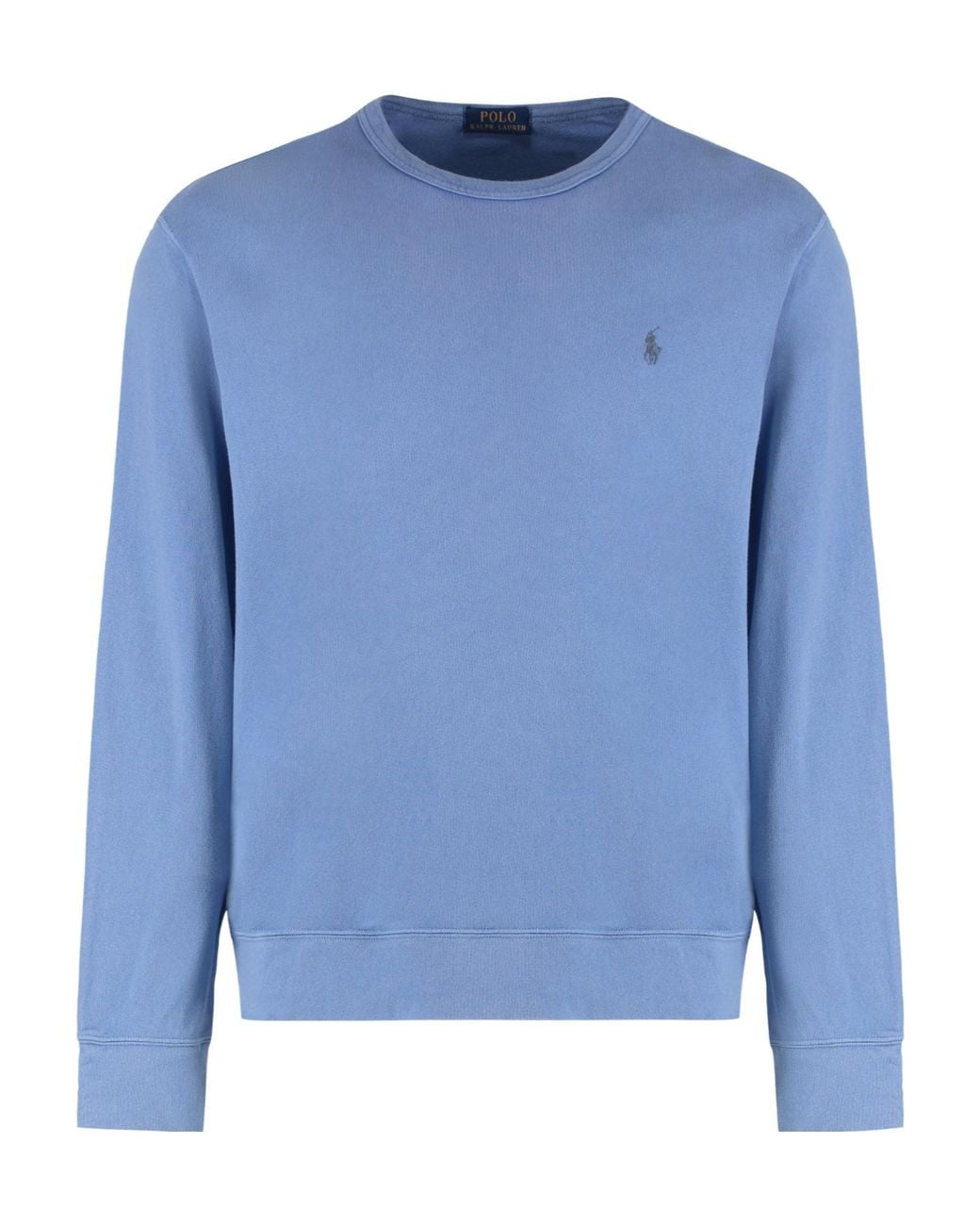 Polo Ralph Lauren Blue Logo Embroidered Crewneck Sweatshirt for men