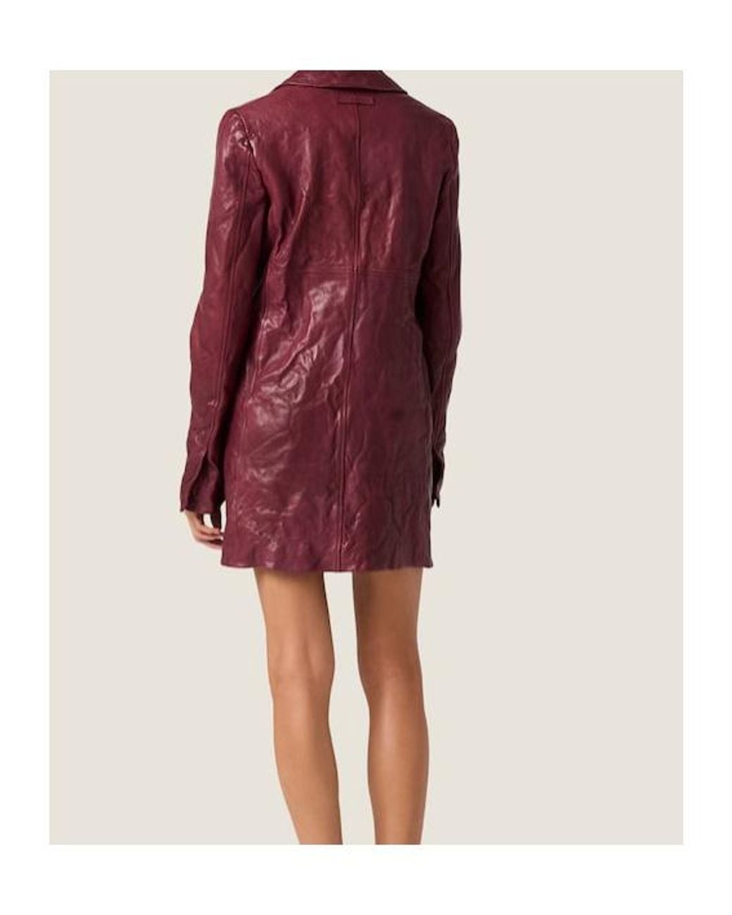 Miu Miu Purple Leather Coat