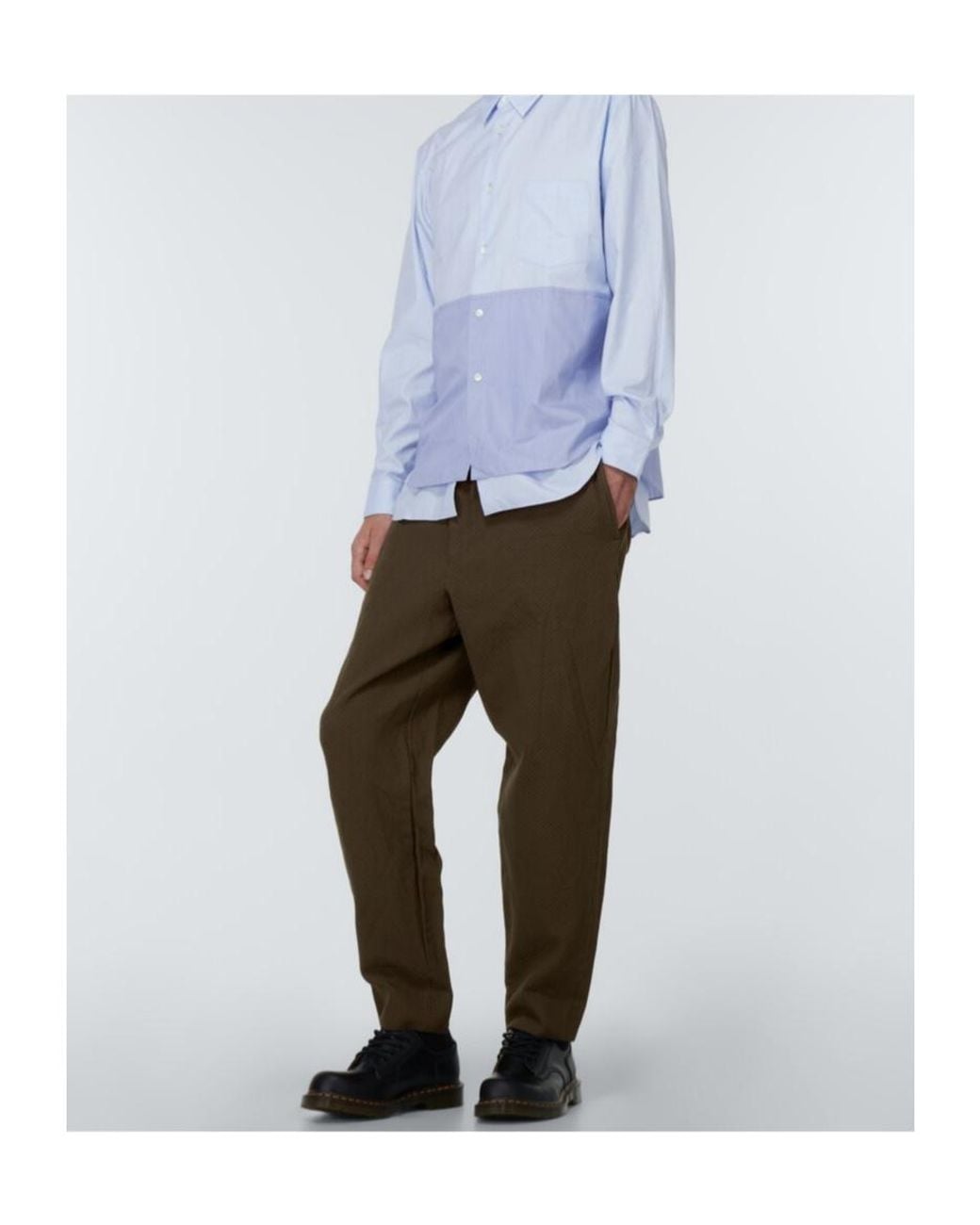 Comme des Garçons Green Casual Pants With Belt Loops for men