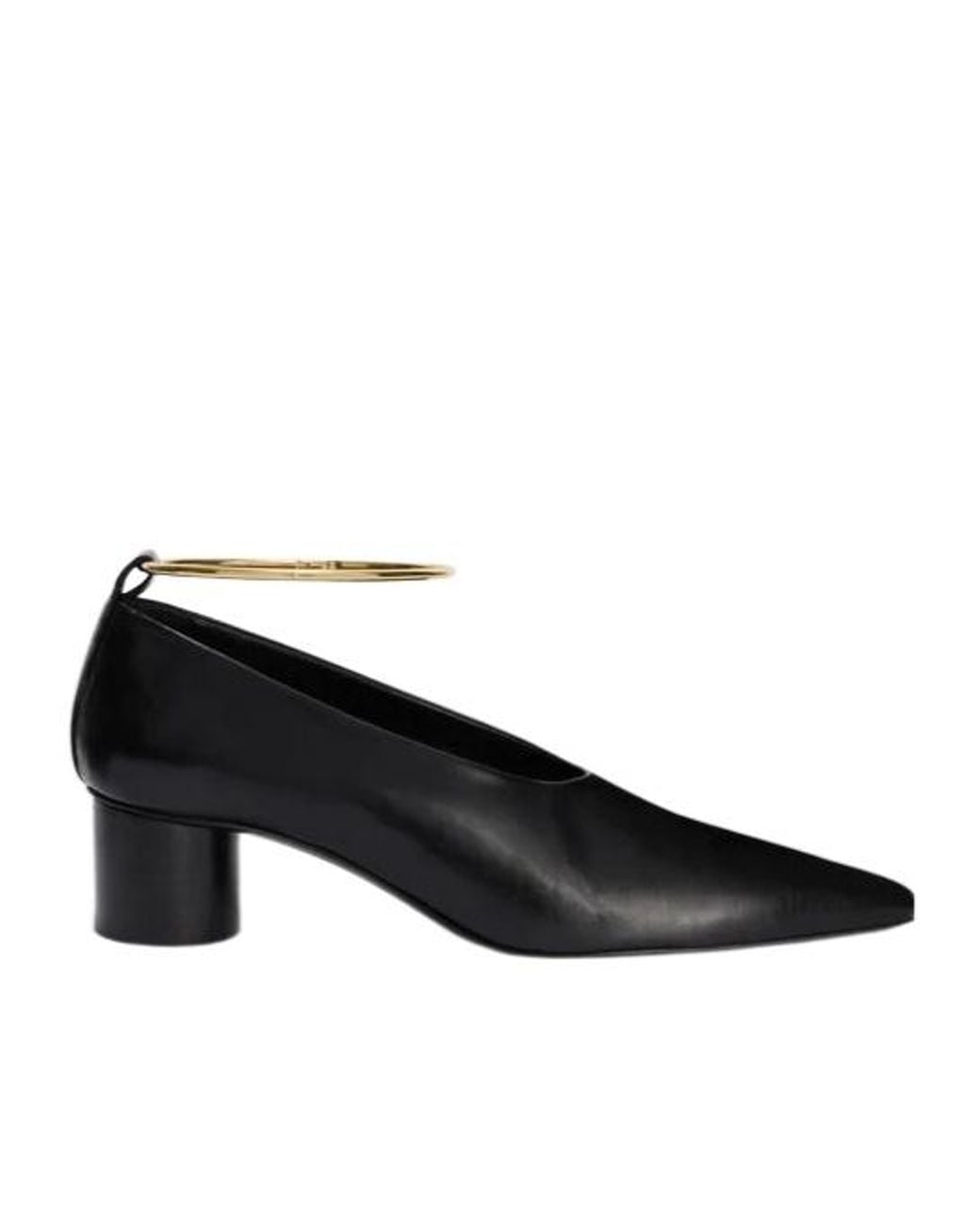 Jil Sander Black Ring Detachable-Metal Pumps