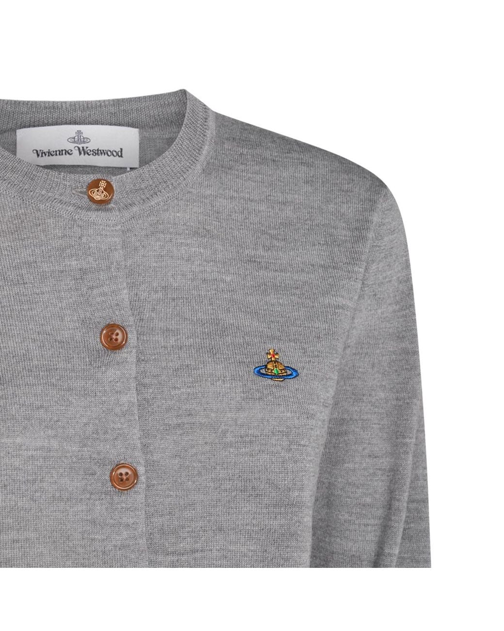 Vivienne Westwood Gray Orb Button Cardigan
