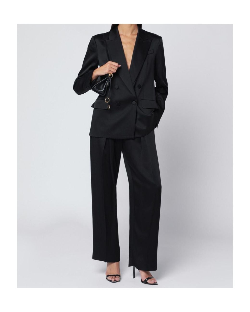 Jonathan Simkhai Black Double-Breasted Tailored Blazer
