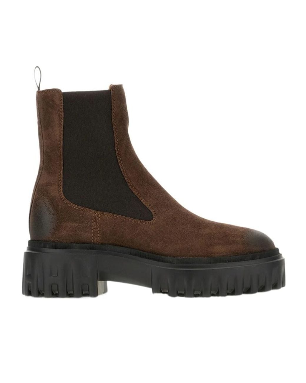 Hogan Brown Slip-On Chelsea Boots