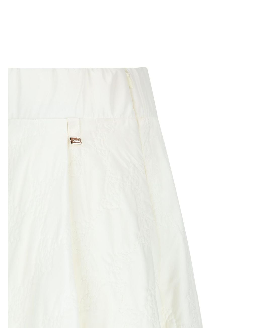 Herno White Drawstring Waist Maxi Skirt