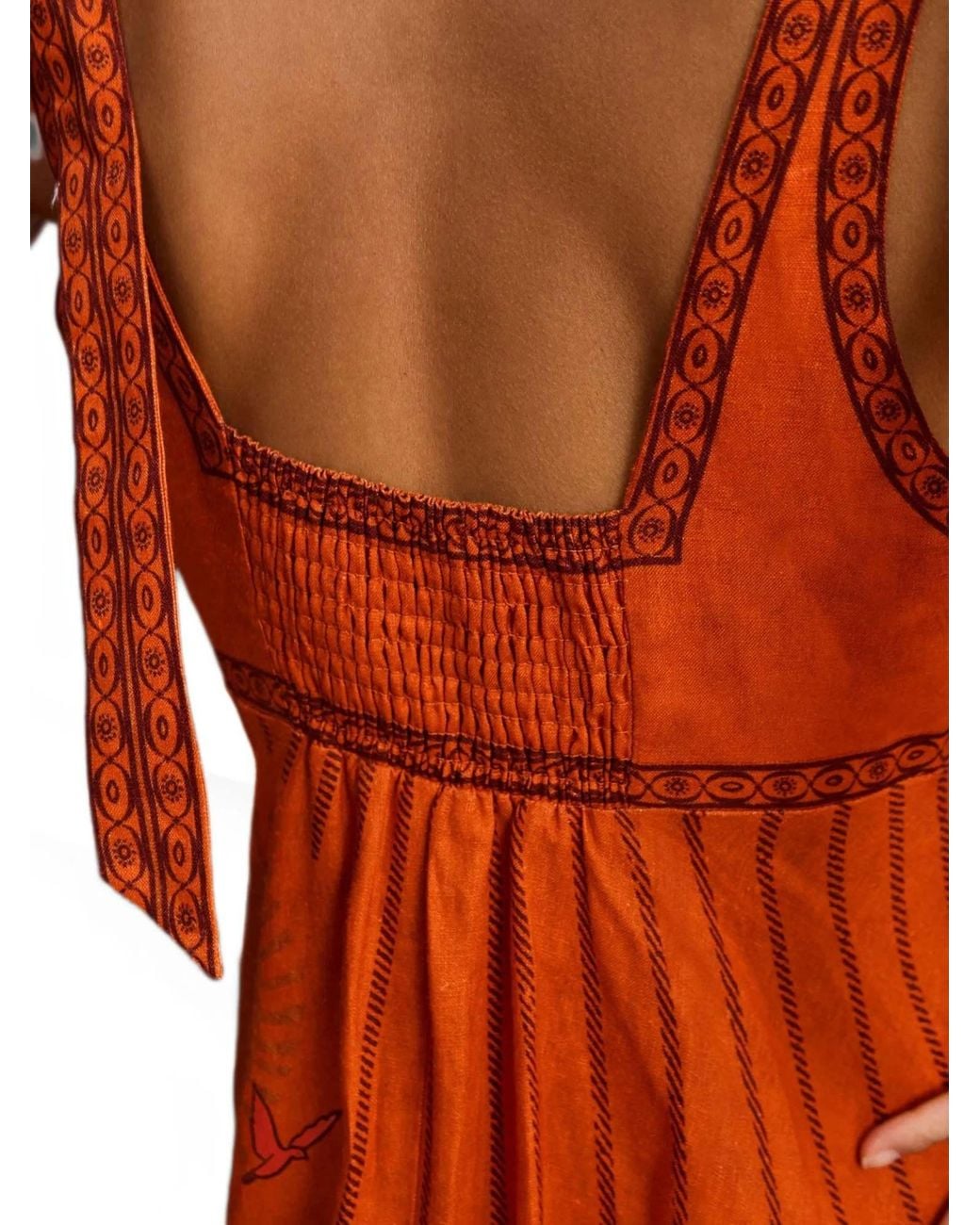 ALÉMAIS Red Mid-Length Dress