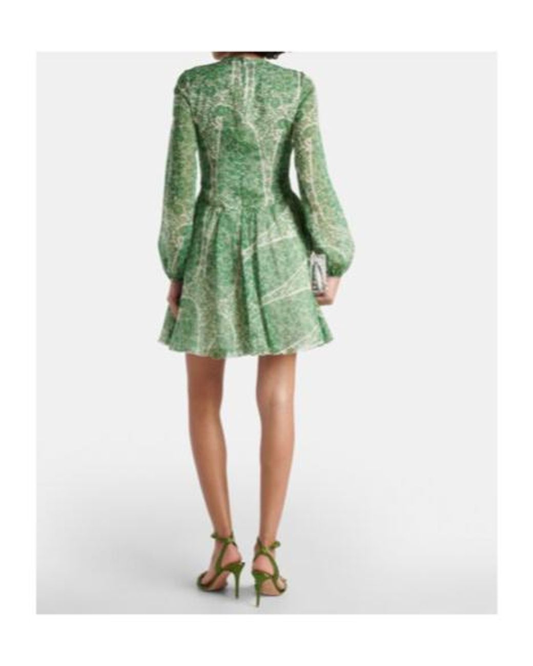 Giambattista Valli Green Printed Silk Georgette Minidress
