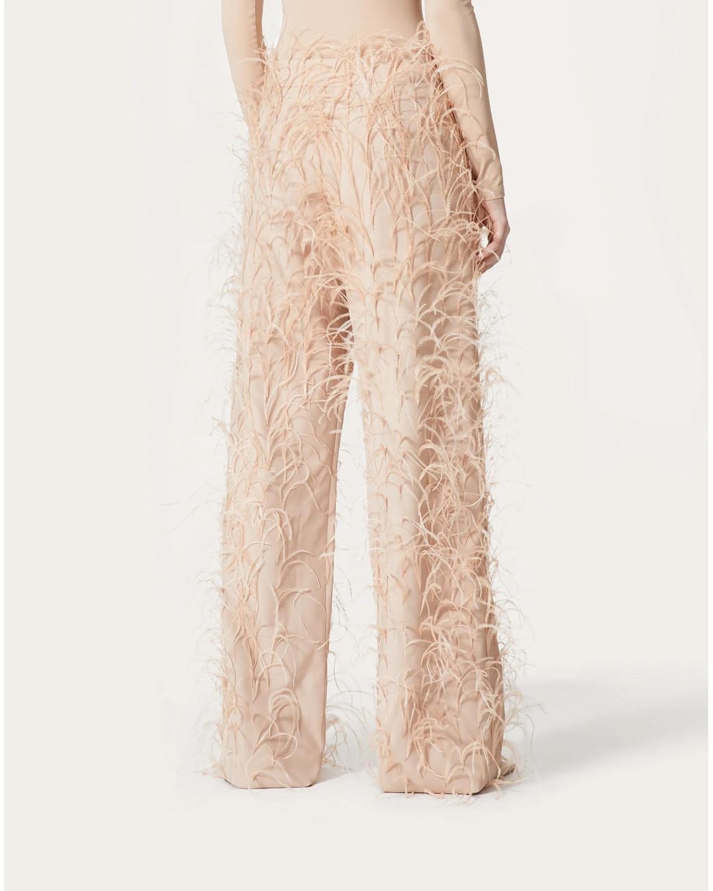 Valentino Natural Dry Tailoring Wool Embroidered Trousers