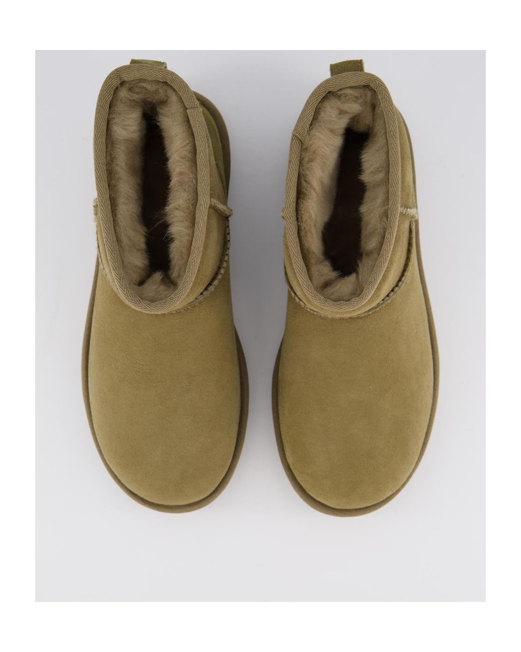 Ugg Green Classic Mini Ii Logo-Patch Ankle Boots