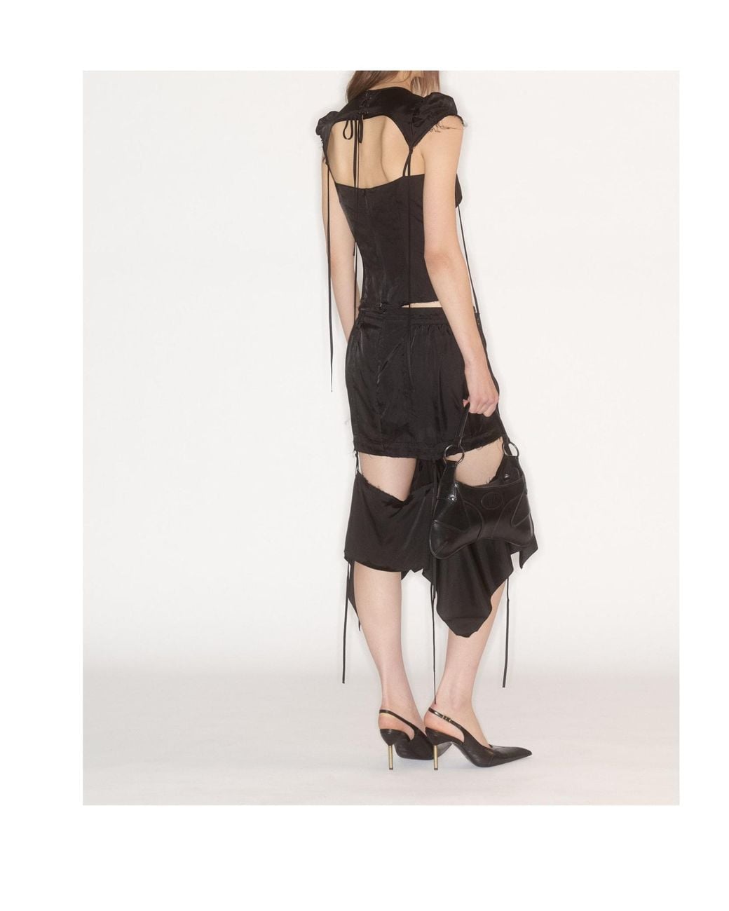 KNWLS Black Paneled Skirt