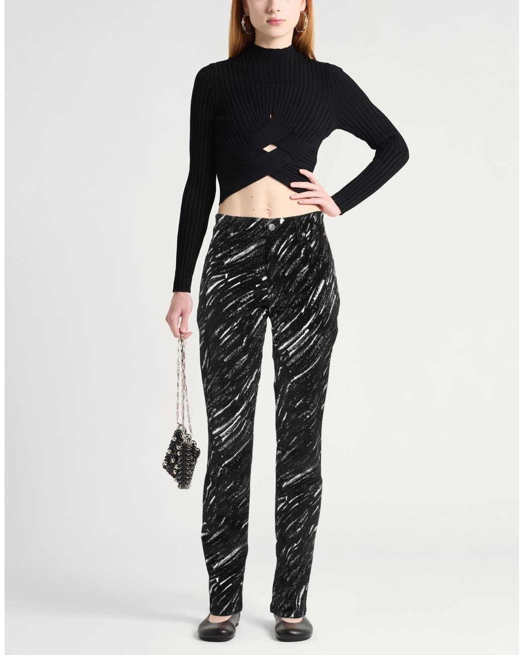 Marni Black Two-Tone Straight-Leg Pants
